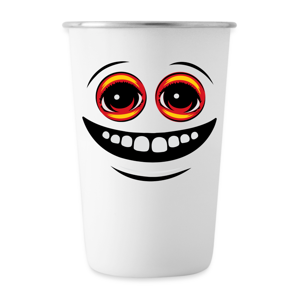 EYEZ Smile - Stainless Steel Pint Cup - white
