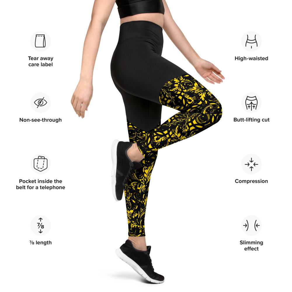 VERSACEYEZ Hidden Pocket Leggings - Eyez on Legs