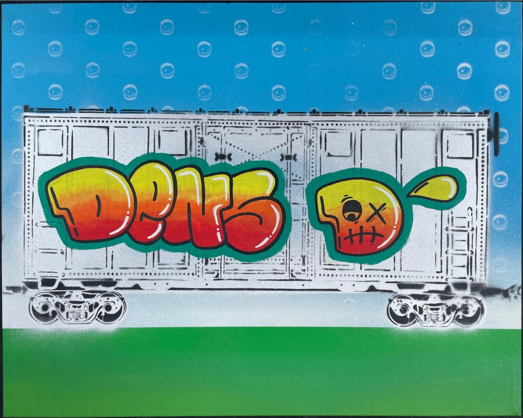 Dens X @EYEZ C👁LLAB👁RATE Freight Painting